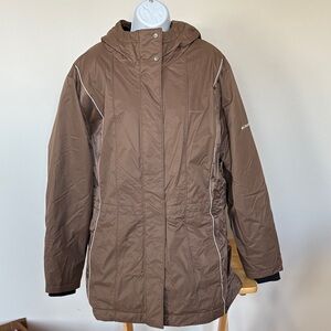 Columbia Women's Tan Hooded Ski Jacket Size XXL